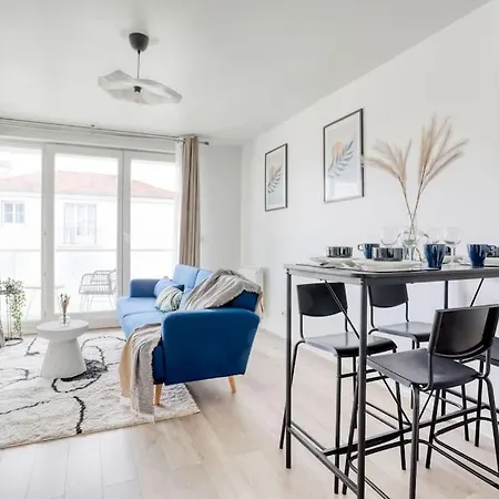 Apartment Le Majestic Blue - Metro 8/hopital Henri Mondor Creteil